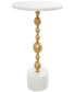 Фото #1 товара 16" x 16" x 23" Marble Geometric Gold-Tone Metal Bubble Stand Accent Table