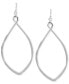 Фото #1 товара Silver-Tone Large Oval Drop Earrings