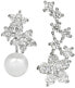 Фото #1 товара Серьги JwL Luxury Pearls Asymmetry Pearl Zircon