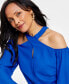 ფოტო #3 პროდუქტის Women's Long-Sleeve Halter-Neck Blouse, Created for Macy's