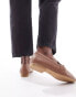 ASOS DESIGN Wide Fit Macaroon chain loafer in Tan