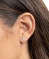 ფოტო #2 პროდუქტის 2-Pc. Set Cubic Zirconia Cross Pendant Necklace & Baguette Stud Earrings in Sterling Silver, Created for Macy's