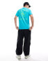 Nike Swoosh FM graphic backprint t-shirt in teal Голубой, 2XL - Chest 48.5-53.5 - фото #3