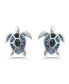 ფოტო #3 პროდუქტის Abalone Inlay Turtle Stud Post Earrings