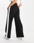 ASOS DESIGN pull on trouser with contrast panel in black