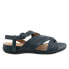 Фото #1 товара Softwalk Tieli S2109-400 Womens Blue Leather Strap Sandals Shoes 12