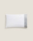 Bordered sateen pillowcase