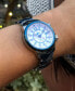 ფოტო #6 პროდუქტის Women's Elise Swiss Tri-Time Two-Tone Ion-Plated Stainless Steel Bracelet Watch 33mm