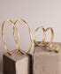 ფოტო #5 პროდუქტის Round Hoop Earrings in 14k Gold, 60mm