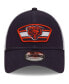 Фото #3 товара Men's Navy, White Chicago Bears Logo Patch Trucker 9Forty Snapback Hat