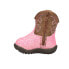 Roper Cowbabies Glitter Round Toe Pull On Infant Girls Pink Casual Boots 09-016