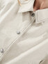 ASOS DESIGN linen tailored bomber jacket with collar in stone