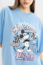 Coool Disney Mickey & Minnie Kısa Kollu Penye Mini Tişört Elbise C3490ax24sm