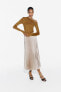 Фото #1 товара Плиссированная юбка из сатина ZARA
