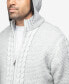 Фото #6 товара Men's Hooded Full-Zip High Neck Sweater Jacket