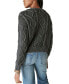 ფოტო #2 პროდუქტის Women's Cable-Stitch Long-Sleeve Cardigan