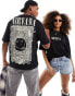 ASOS DESIGN unisex oversized graphic tee with Nirvana prints in black