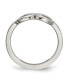 ფოტო #3 პროდუქტის Stainless Steel Polished Infinity Symbol with CZ Ring