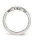 Stainless Steel Polished Infinity Symbol with CZ Ring