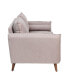 Фото #9 товара Carthage Upholstered Mid-Century Modern Pocket Spring Sofa With Wooden Legs And Removable Back Cushions