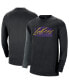 Фото #1 товара Men's Black Los Angeles Lakers Courtside Versus Flight MAX90 Long Sleeve T-shirt