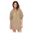 Фото #1 товара SUPERDRY Luxe Metallic Logo Hood Long Sleeve Short Dress