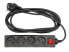 Фото #1 товара Удлинительный кабель VOREL с заземлением, 4 розетки, 1,5 м, черный, выключатель 72630, TOYA