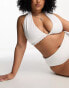 Фото #1 товара ASOS DESIGN Curve mix and match high triangle bikini top in white