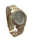 Фото #2 товара Часы и аксессуары Olivia Pratt Золотые часы на металлическом браслете с круглым циферблатом и хромированной отделкой для женщин