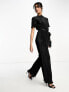 Фото #1 товара ASOS DESIGN plisse high neck jumpsuit in black