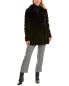 Kenneth Cole Mixed Grooved Coat Women's Black S - фото #3