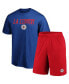 Men's Royal, Red LA Clippers T-shirt and Shorts Combo Pack