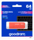 Фото #3 товара USB флеш-накопитель GoodRam UME3-0640O0R11 64 ГБ, USB Type-A, 3.2 Gen 1 (3.1 Gen 1), 60 МБ/с, Cap, Orange