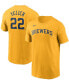 Фото #3 товара Men's Christian Yelich Gold Milwaukee Brewers Name Number T-shirt