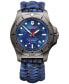 ფოტო #1 პროდუქტის Men's Swiss I.N.O.X. Professional Diver Blue Paracord Strap Watch 45mm