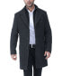 Men Leon Herringbone Wool Blend Coat with Bib - Big and Tall