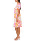 Petite Floral-Print Twist-Front Midi Dress