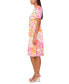 ფოტო #4 პროდუქტის Petite Floral-Print Twist-Front Midi Dress