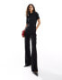 Фото #2 товара Mango jersey top tailored jumpsuit in black