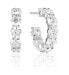 Sparkling silver hoop earrings SJ-E42115-CZ-SS