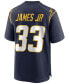 Фото #2 товара Men's Derwin James Navy Los Angeles Chargers Alternate Game Jersey