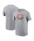 Фото #1 товара Men's Gray Chicago Bears Primary Logo T-Shirt