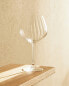 Wavy-effect bohemia crystal wine glass