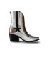 Фото #2 товара Women's Silver Metallic Premium Leather Star Icon Boots Stella By Bala Di Gala