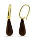 ფოტო #3 პროდუქტის 14K Gold Plated Multi Genuine Stone Teardrop Earrings