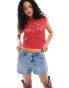 Фото #1 товара Stradivarius crochet vest top in red