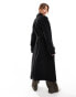 Фото #3 товара ASOS DESIGN formal faux wool trench coat in black