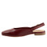 Trotters Holly T2307-642 Womens Red Narrow Leather Slingback Flats Shoes 8.5