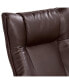 Фото #3 товара Morgan Java Swivel Faux Leather Recliner Chair with Ottoman Modern Armchair Ergonomic Push Manual Reclining Footrest Upholstered Bedroom Living Room Reading Home Relax Office Napping - Bench master