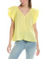 Фото #1 товара Velvet By Graham & Spencer Linen Top Women's Yellow Xl